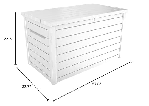 White 230 Gallon Deck Storage Box F1155
