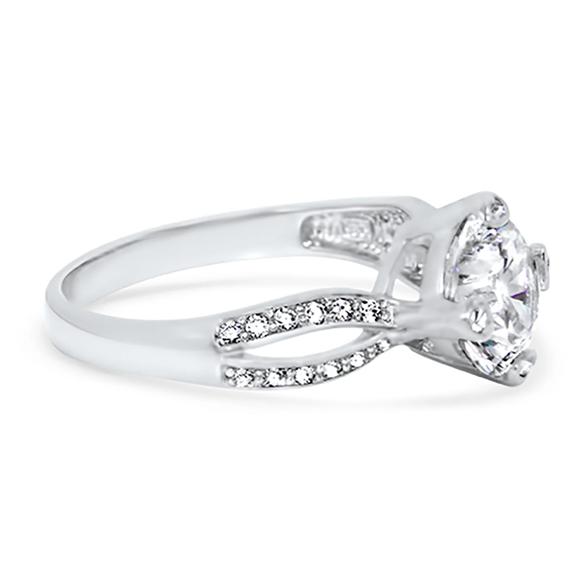 1.25 Carat Round Brilliant CZ Engagement Ring Size 7 Z110