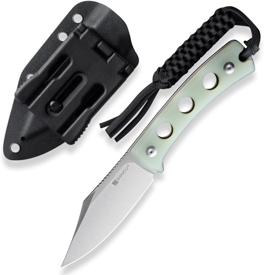 Fixed Blade Knife with G10 Handle and Kydex Sheath W951