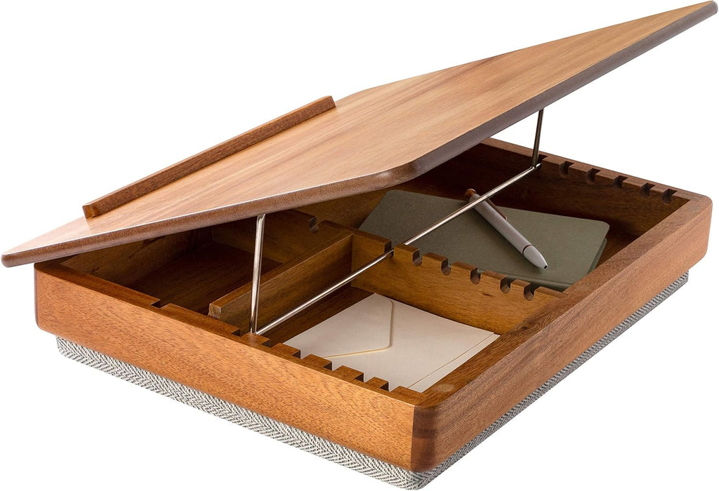 Acacia Wood Easel Lap Desk with Storage H634113