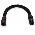 12" Low-Visibility Black Stainless Steel Gas Fireplace Connector, 1/2" MIP x 1/2" FIP, 3/8" ID A829