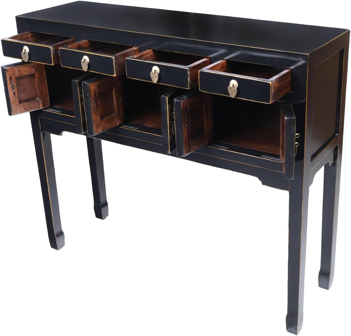 Black Lacquer Console Table J99216