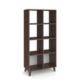 Walnut Cube Bookcase with Real Wood Feet T37177
