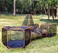Outdoor Cat Enclosures, 6-in-1 Cat Tent with Cat Tunnel, Cat Playpen for Cats Rabbits Ferrets and Small Animals C698191