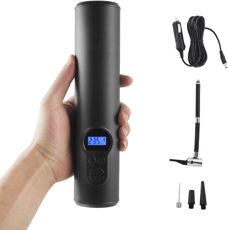 Mini Air Compressor Portable Air Inflator Tire Pump with Digital LCD LED Light H3038
