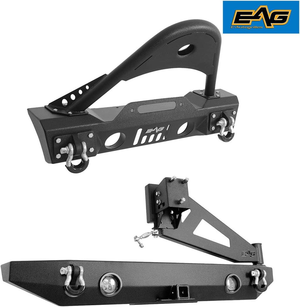 Front Bumper and Rear Bumper with Tire Carrier Combo for Wrangler JK A112957