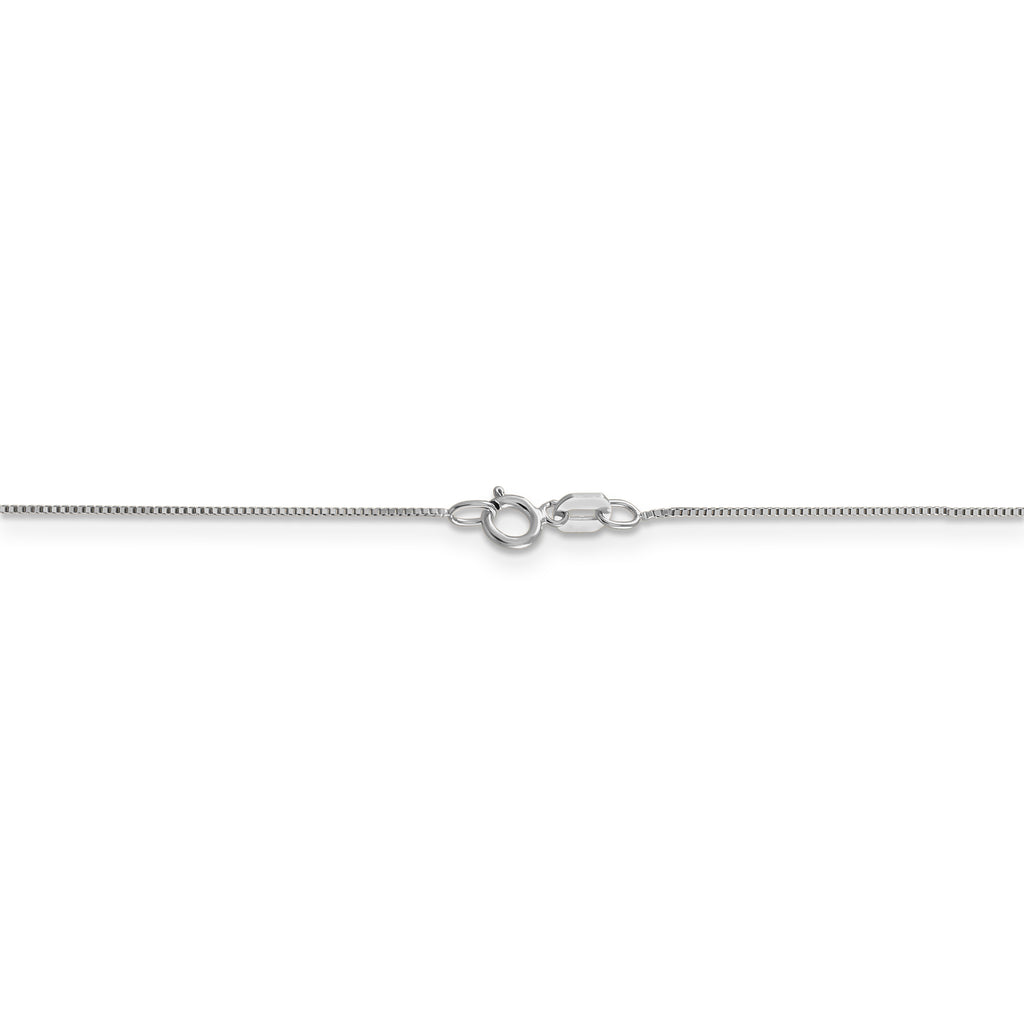 14K White Gold 16in Baby Box Necklace Chain L668