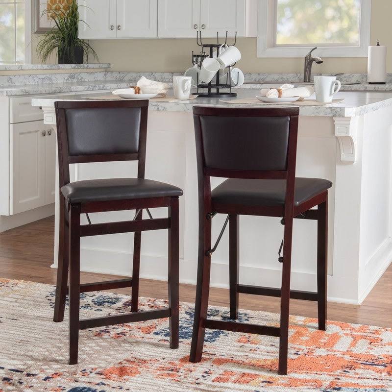 Dark Brown Folding Counter Stool F89610