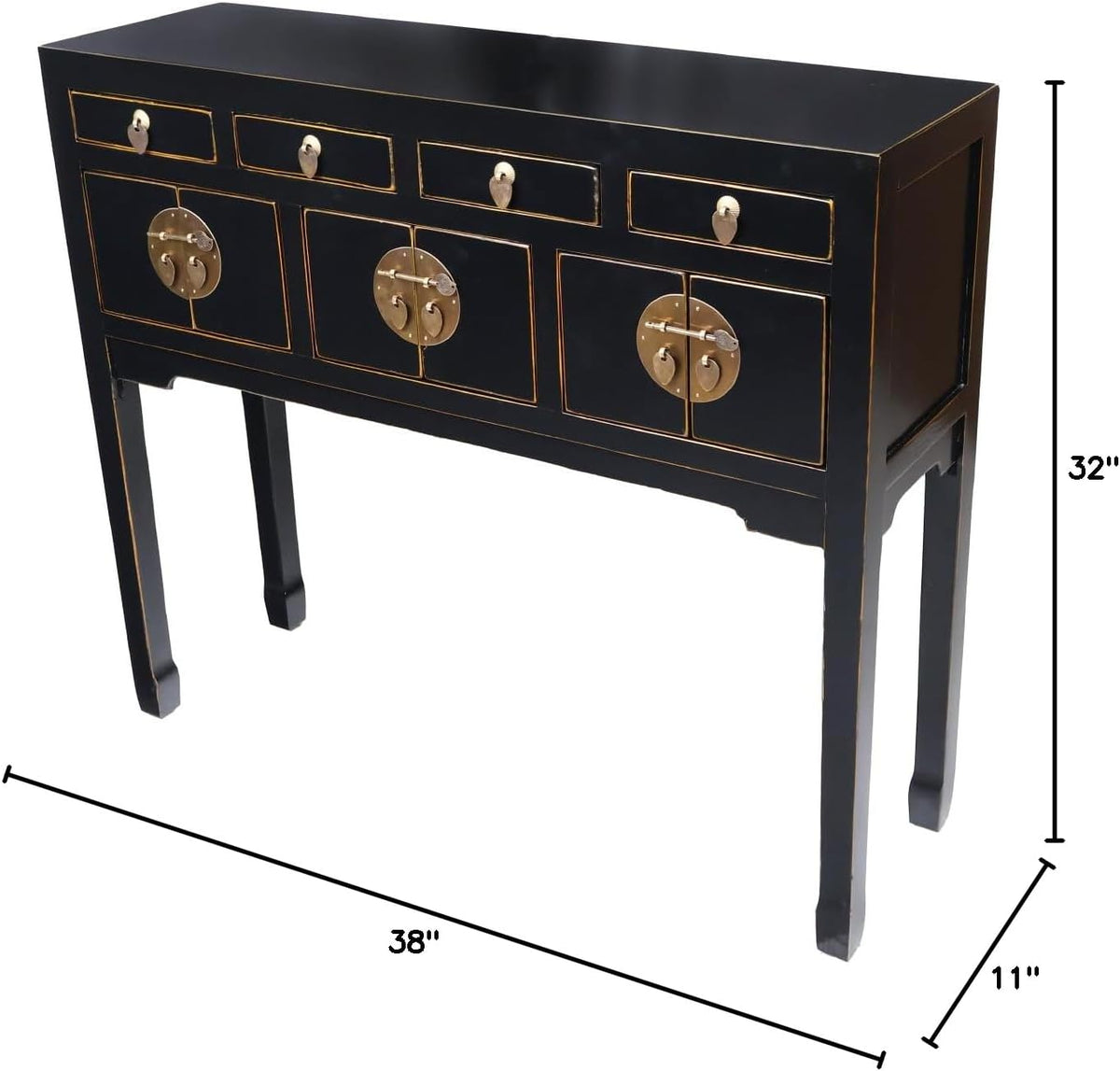 Black Lacquer Console Table J99216