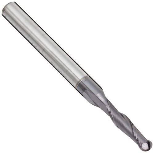 3/4x22 Diameter Single End Ball End Standard Length 2 Flute AlTiN Coated Carbide End Mill Y539