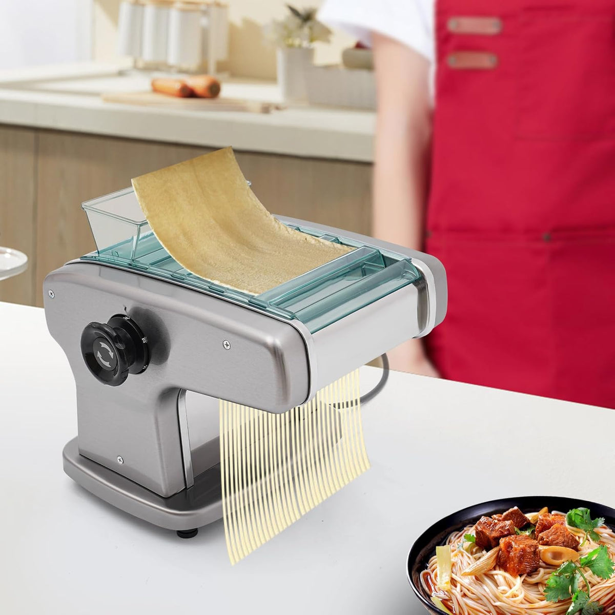 Electric Pasta Maker, 110V 135W Automatic Noodle Maker Machine W2735