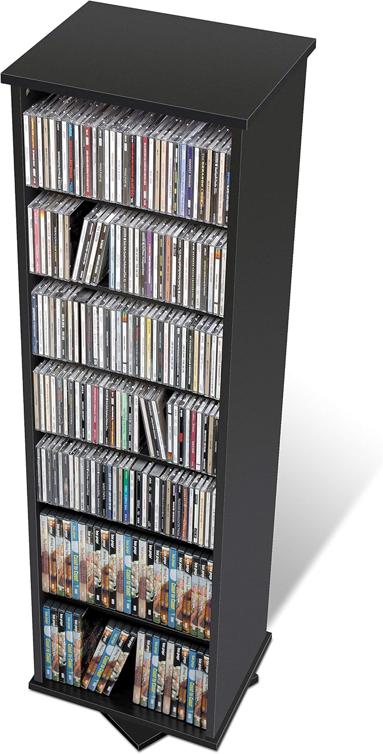 Black Spinning Tower Storage Cabinet S220722