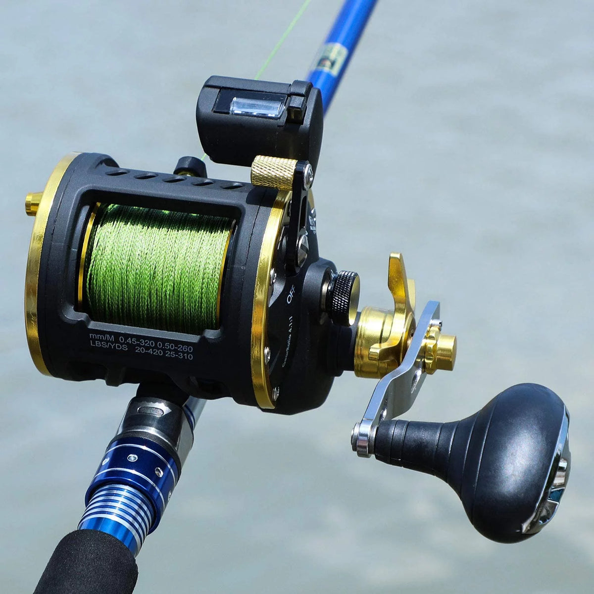 Line Counter Fishing Reel Conventional Level Wind Trolling Reel S391860