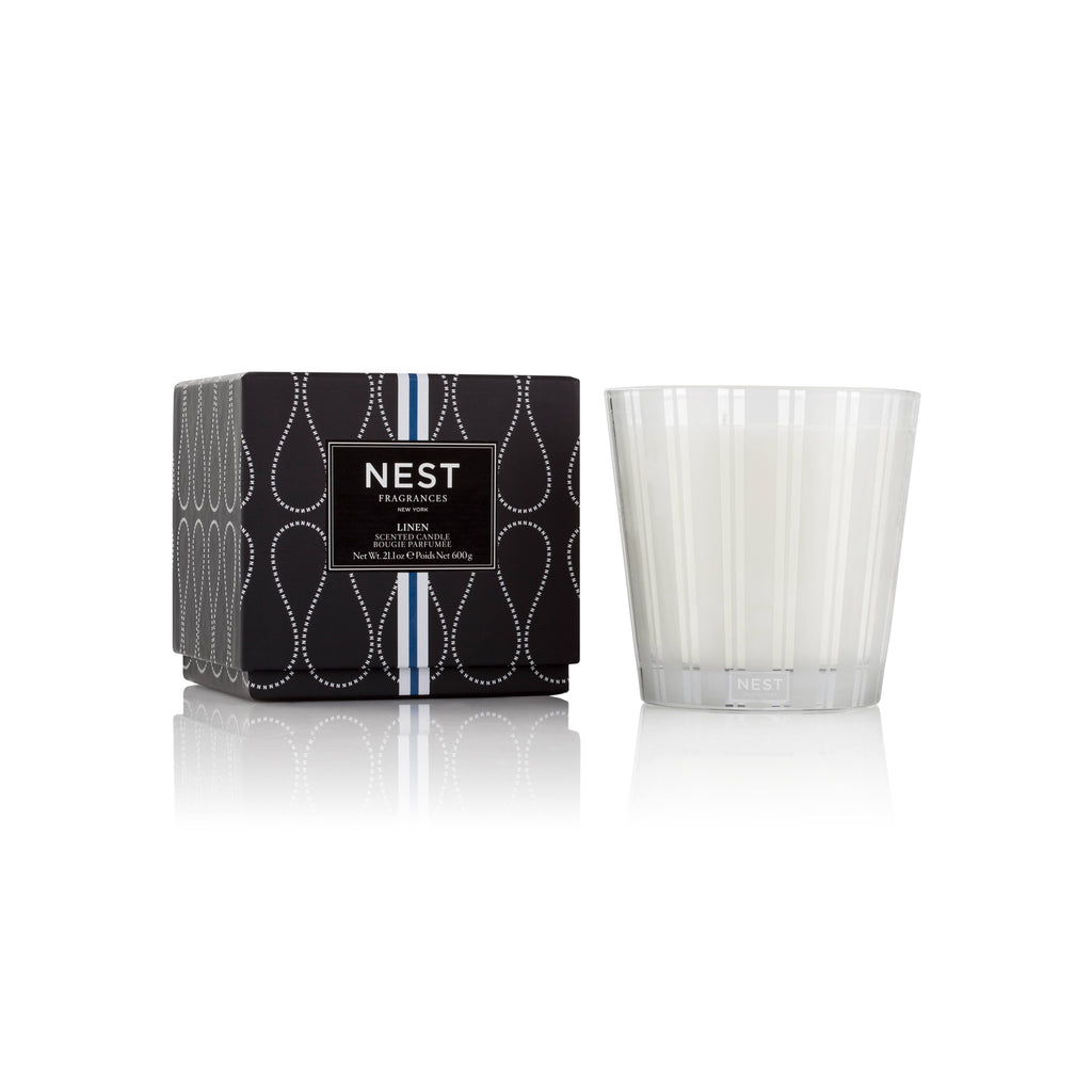 3-Wick Candle Linen F8695