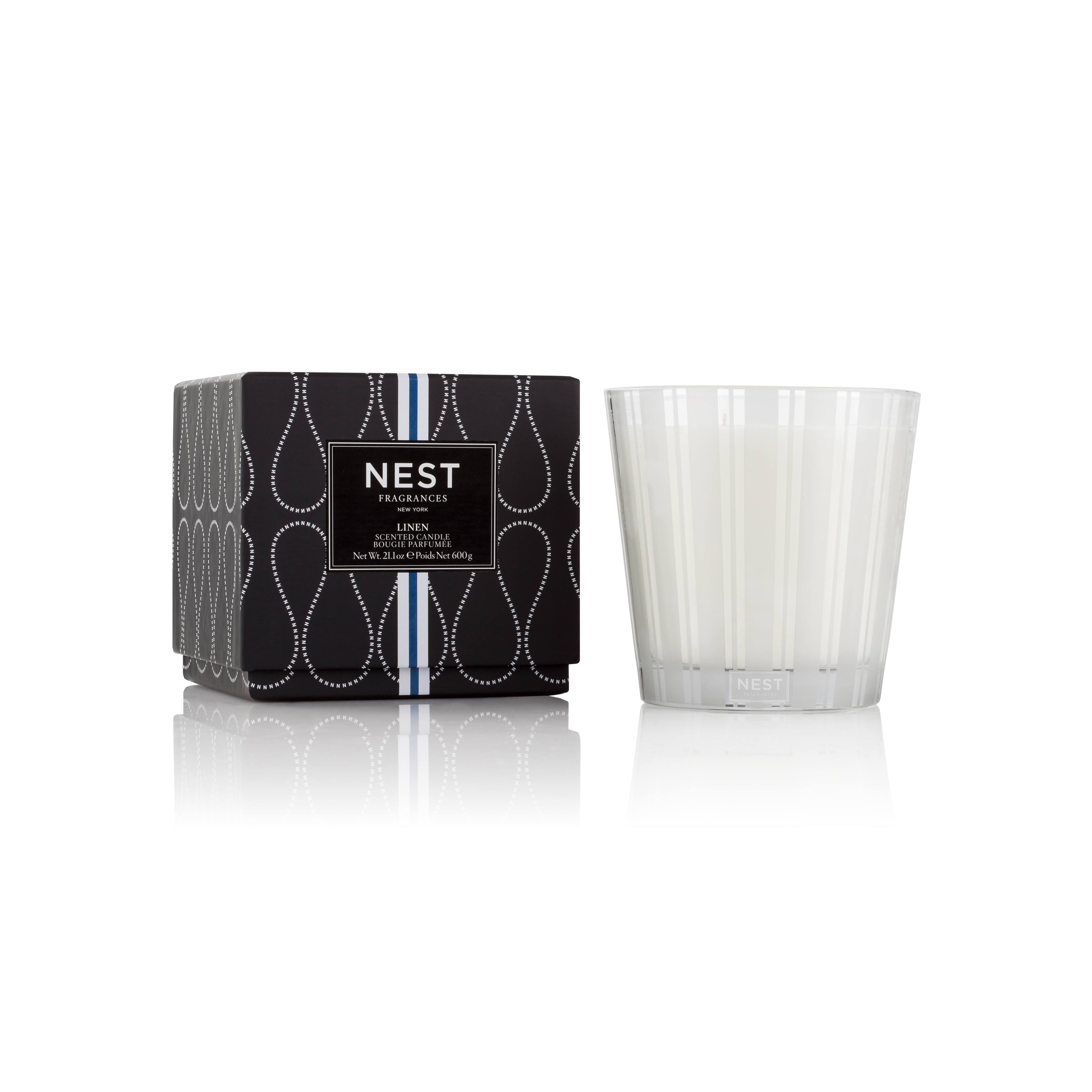 3-Wick Candle Linen F8695