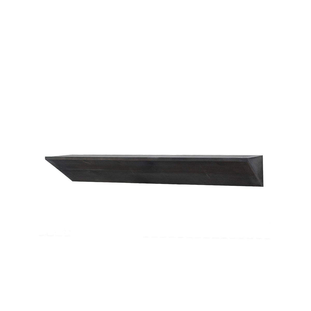 Black Wedge Wood Floating Shelf O657