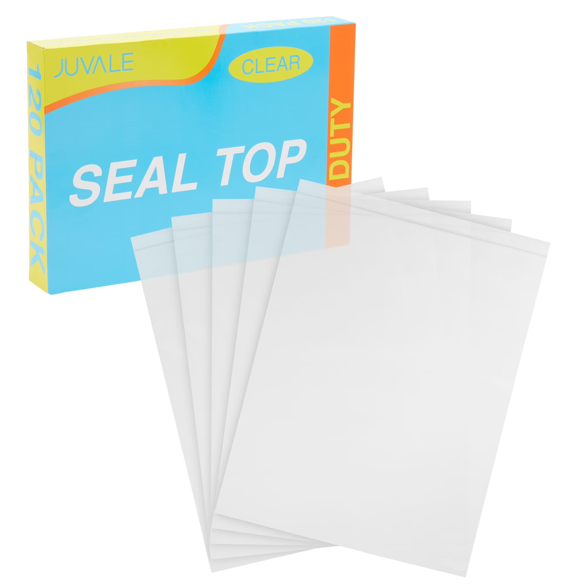 120-Pack Clear Plastic Self-Sealing 2 Gallon Storage Bags with Zip Top Lock P62584