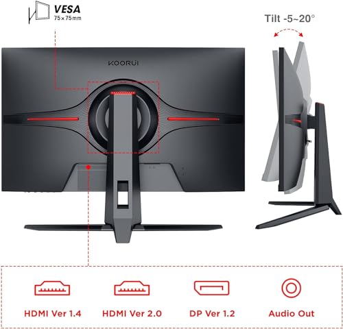 24.5” FHD VA Gaming Monitor, 170Hz, 1ms, Black V1294