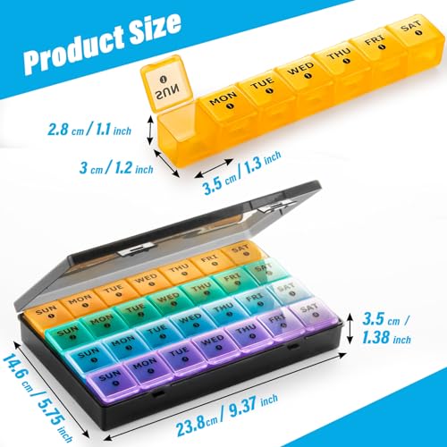 28 Day Pill Organizer with Travel Case P9410