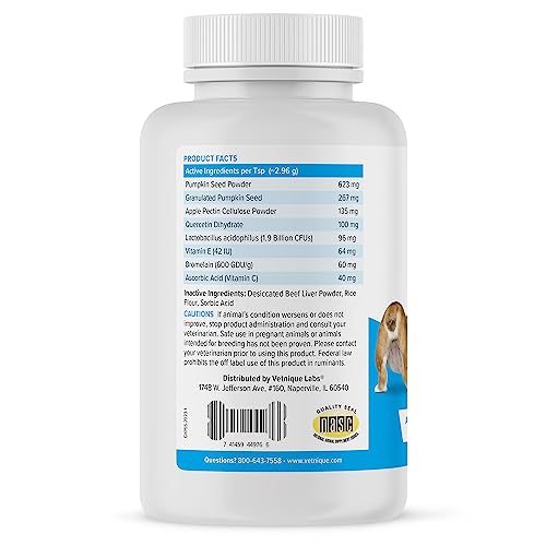 Vegan Powder Anal Gland Fiber Supplement 2.5oz with Pumpkin & Digestive Enzymes N82205