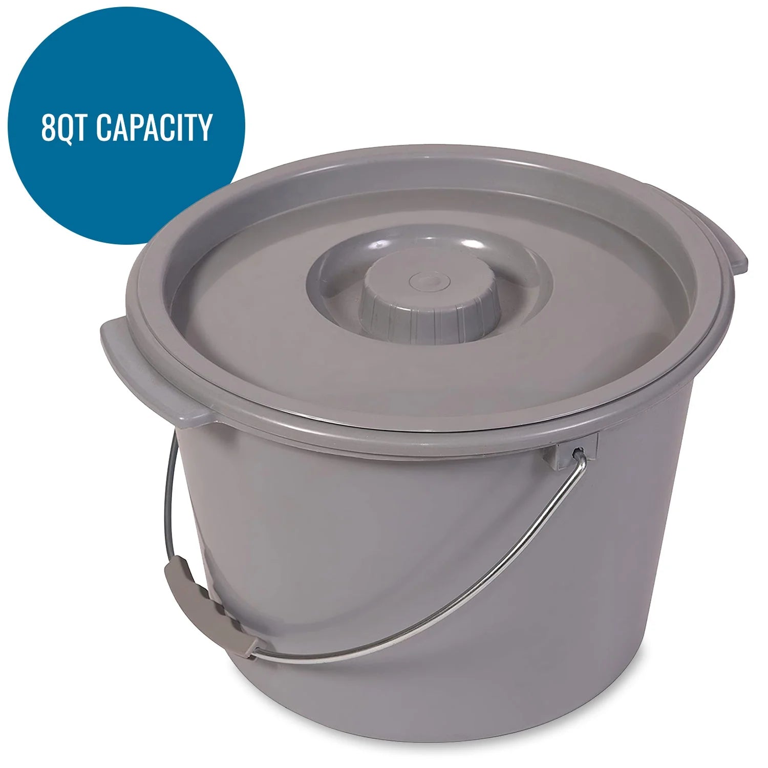 White Steel Portable Toilet with Drop Arm C4864