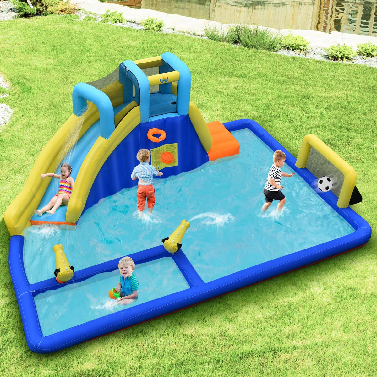 Inflatable Water Slide Bounce House Climbing Wall K8072