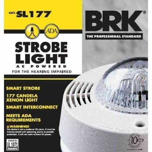 Hard Wired Smoke Carbon Monoxide Photoelectric Alarm with Strobe O15859