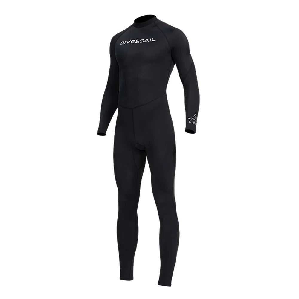 Men One Piece Swimsuit with Back Zipper Quick Dry Long Sleeve Surf Suit H1233