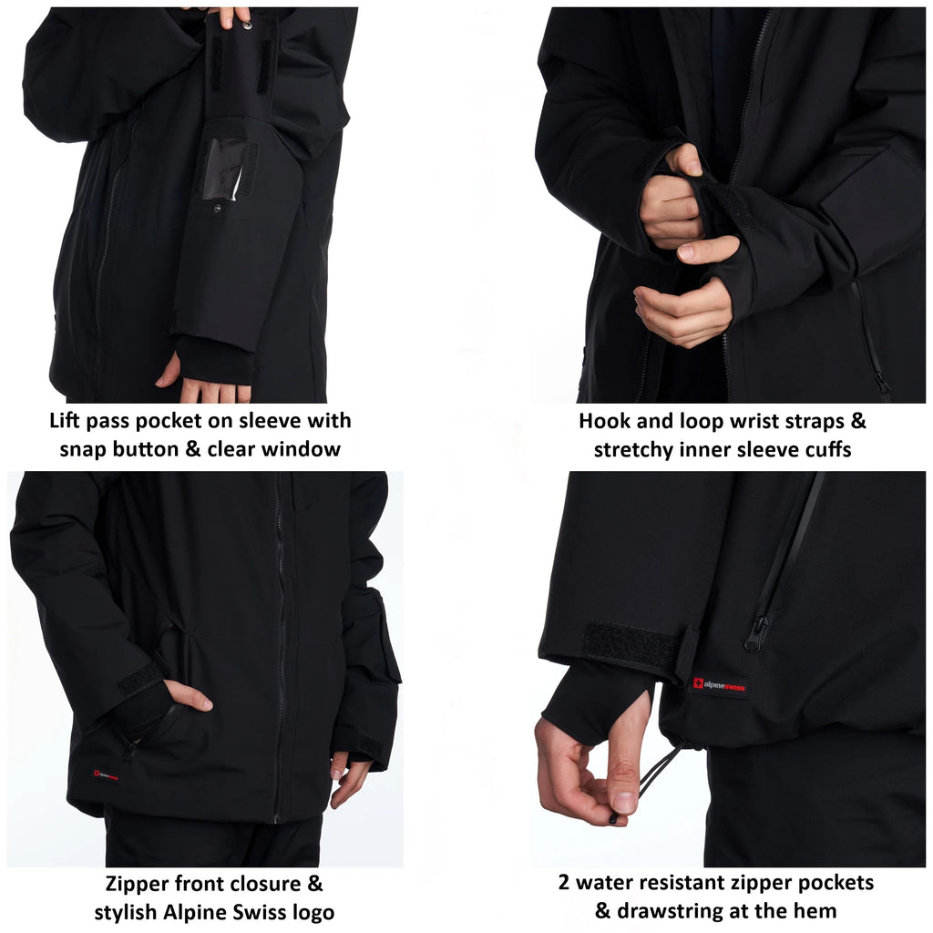 Waterproof Ski Jacket Snowboarding Winter Snow Coat F397370