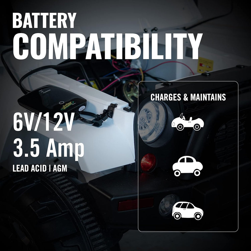 6V and 12V Battery Charger for Ride On Toys, 3.5 AMP, Pack of 2 D31169