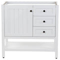 White 36 in. W x 22 in. D x 34 in. H Bath Vanity Cabinet E9690