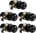 Black Matte Privacy Door Knobs, Thumb Turn Locking, 10 Pack C8905