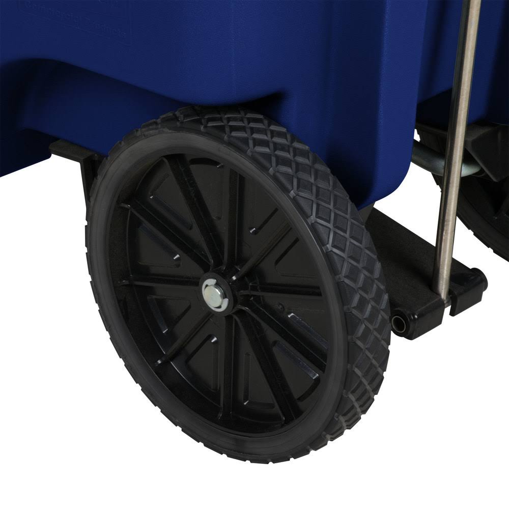 Blue Rectangular Rollout Trash Can J48434