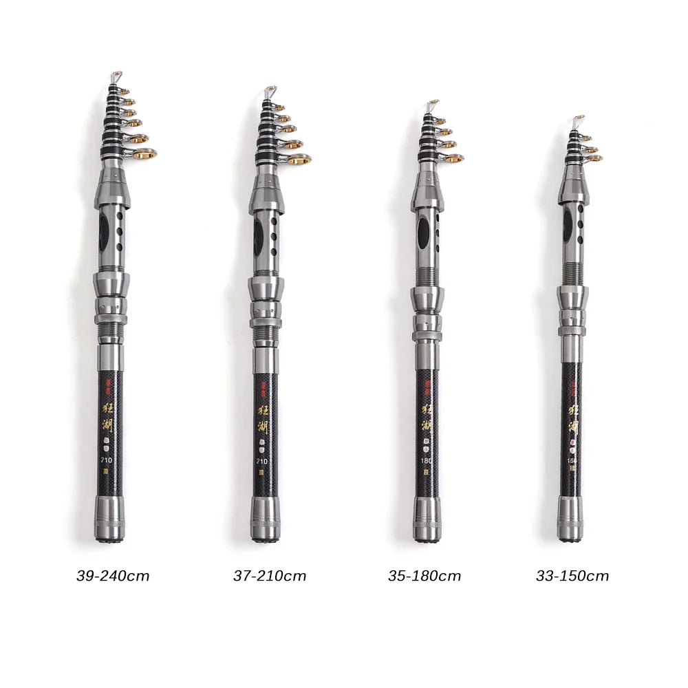 Telescopic Carbon Fiber Fishing Rod and Reel Combo E530855