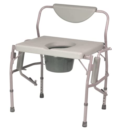 Bariatric Drop Arm Commode, 1000 Pound Weight Capacity, Adjustable Height O424120