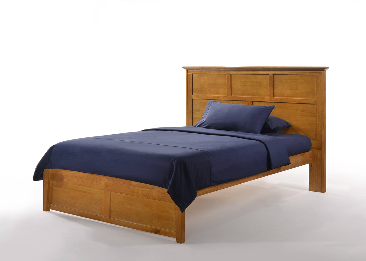 Medium Oak Twin Bed Frame H1293