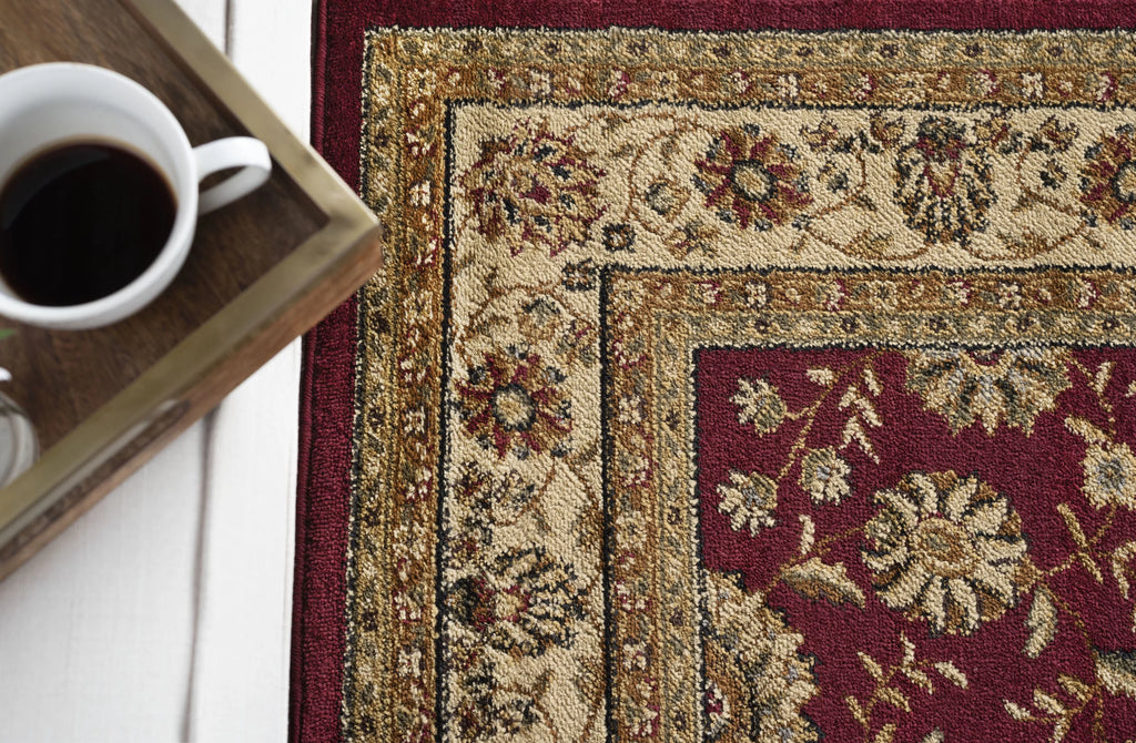 8x10 Red Traditional Area Rug T3825