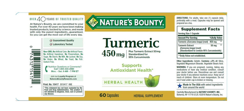 Turmeric Capsules 60 Capsules (Pack of 2) R535