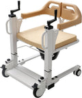 Patient Lift Wheelchair with 180 Split Seat, Bedside Commode D929637