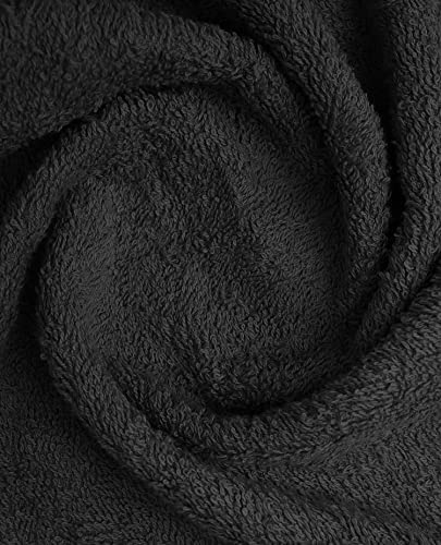 Black Pack of 24 Cotton Towels A3706