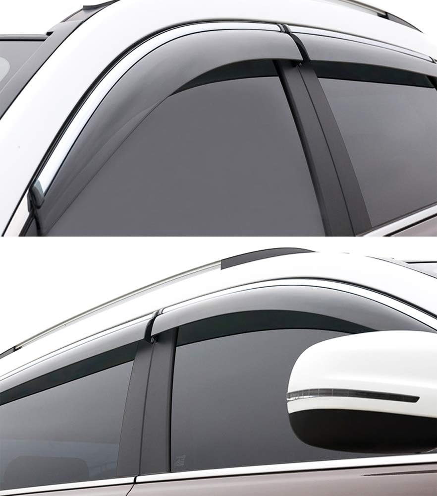 Car Window Visor Vent Shade Deflector Sun/Rain Guards Pack of 2 H77192