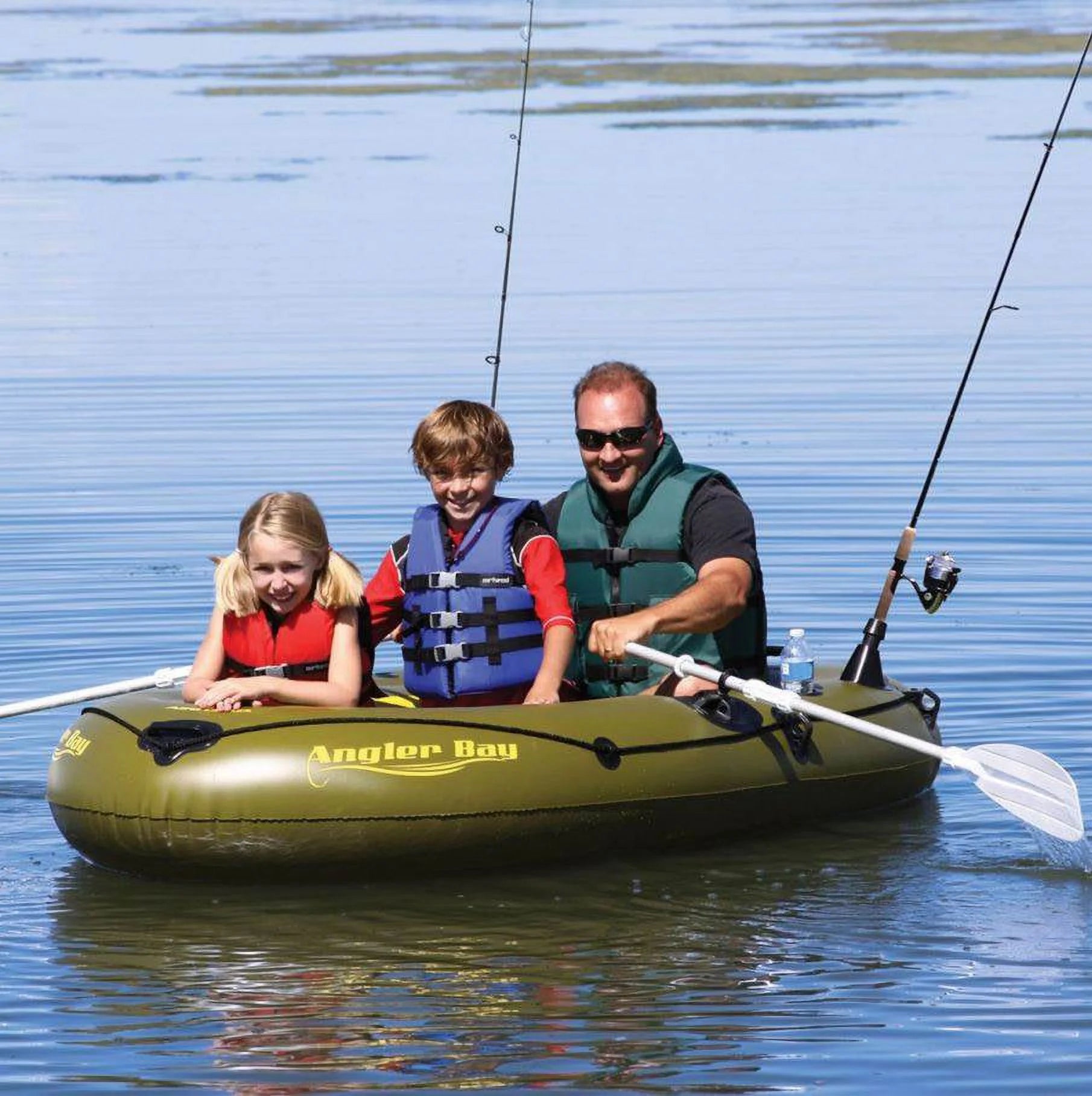 Angler Bay 3 Person Lightweight Inflatable Fishing Boat J603