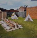 Natural Wood Low Foldable Picnic Table B3649