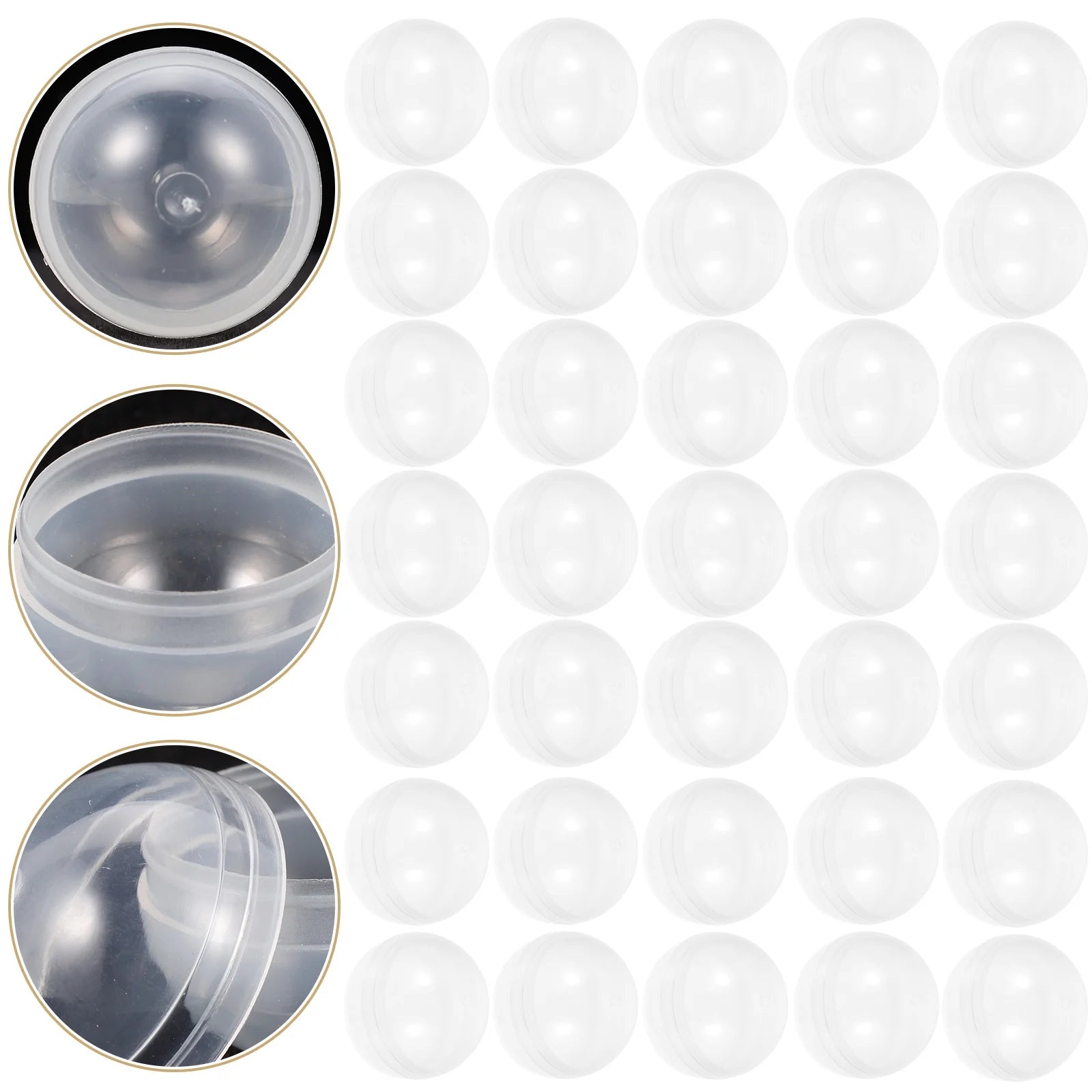 50pcs Plastic Transparent Fillable Grab Balls J720