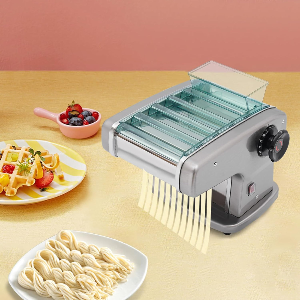 Electric Pasta Maker, 110V 135W Automatic Noodle Maker Machine W2735