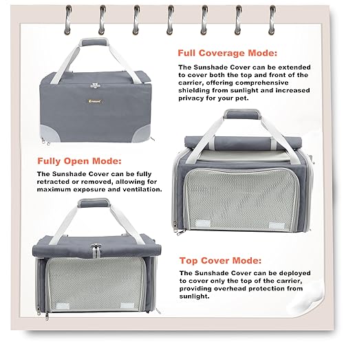 Grey Soft Collapsible Cat Carrier N7512