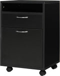 White Mobile File Cabinet with Lockable Drawer J991