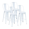 White Metal Bar Stools (Set of 4) L717