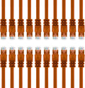 Cat 6 Ethernet Cable 7 ft (10-Pack) Orange Q923