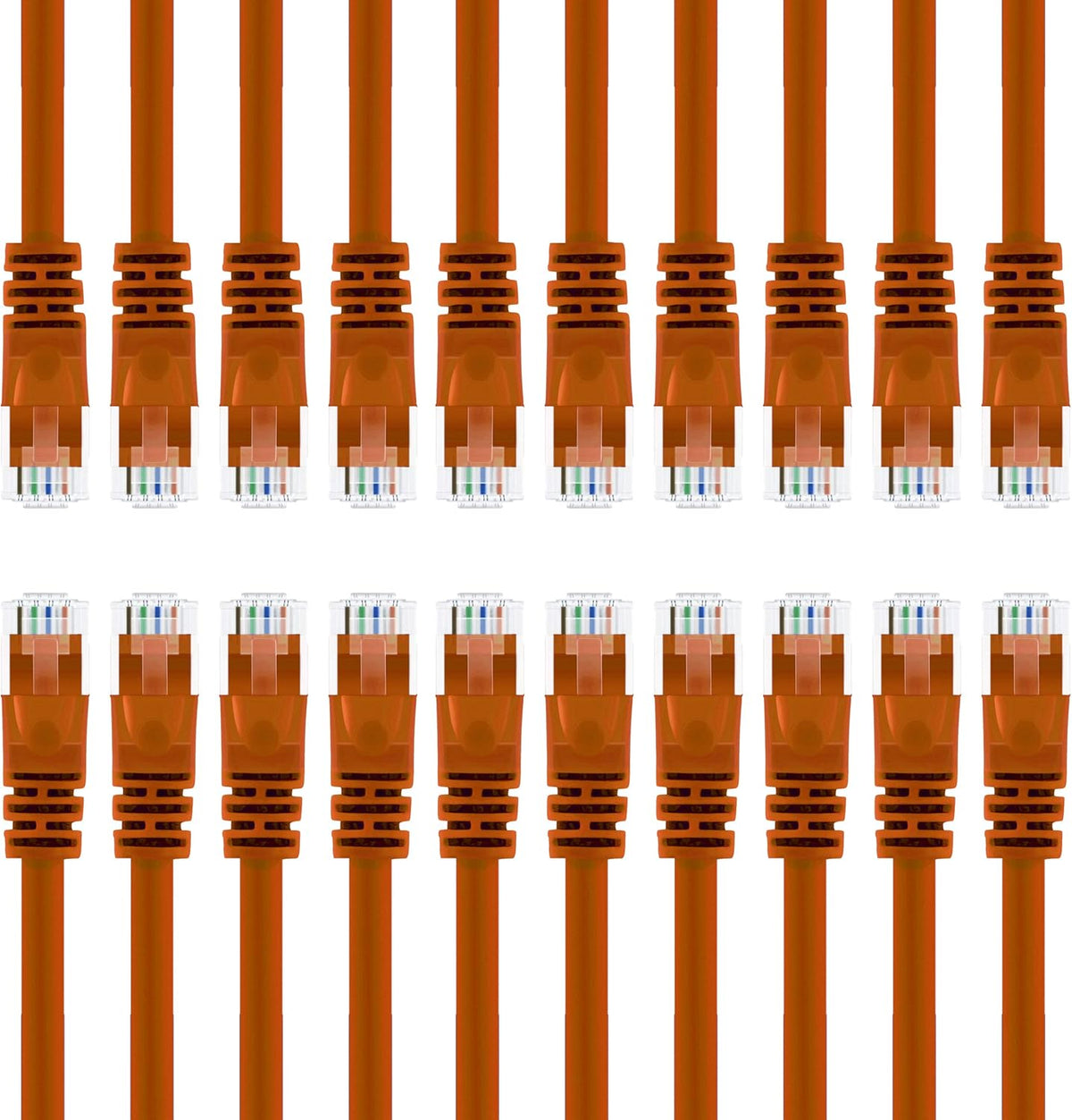 Cat 6 Ethernet Cable 7 ft (10-Pack) Orange Q923